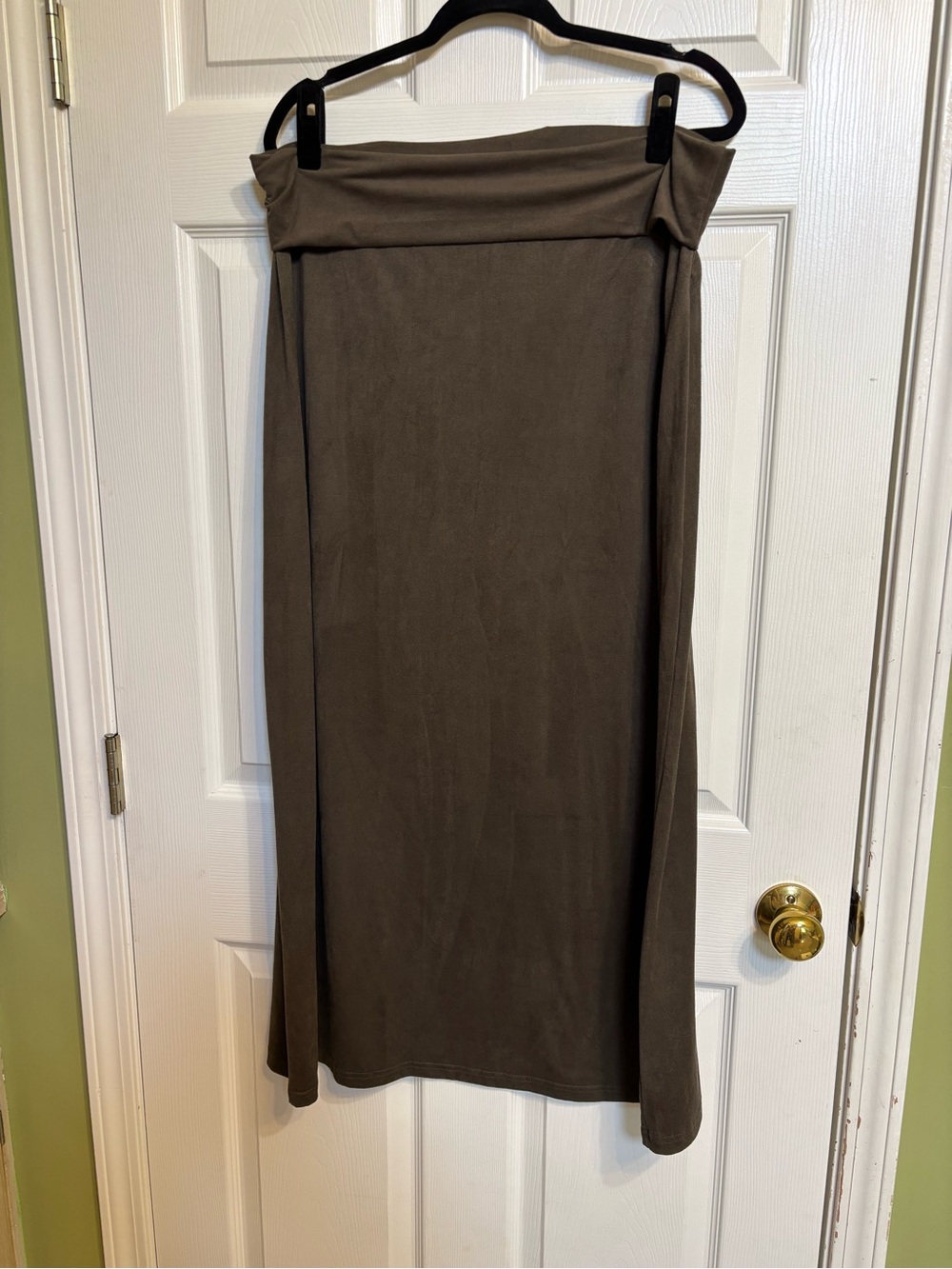Maurices Olive/Hunter Green Fold-Over Maxi Skirt